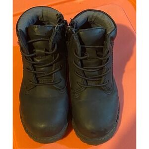 Kohl's Black Ankle Boots Lace Up Zipper Toddler Size 8‎